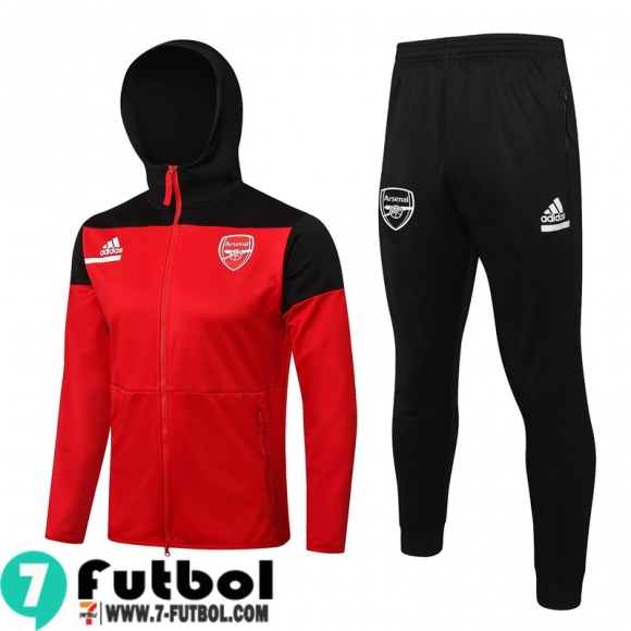 Chaquetas Futbol - Sudadera Con Capucha Arsenal Rojo Hombre 2021 2022 JK305