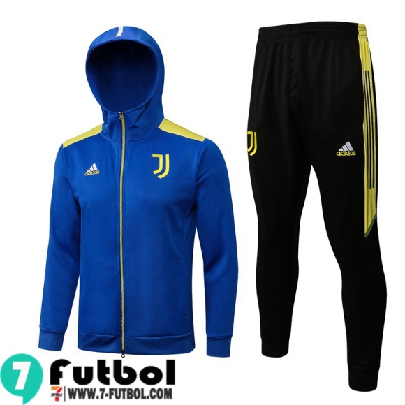 Chaquetas Futbol - Sudadera Con Capucha Juventus azul Hombre 2021 2022 JK306