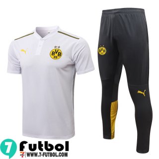 Polo Futbol Dortmund blanca Hombre 2021 2022 PL251