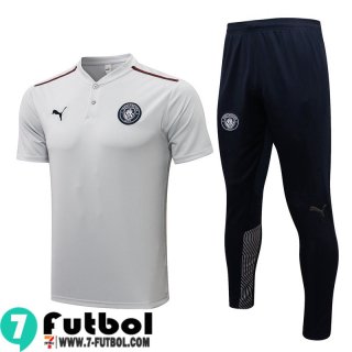 Polo Futbol Manchester City blanca Hombre 2021 2022 PL253