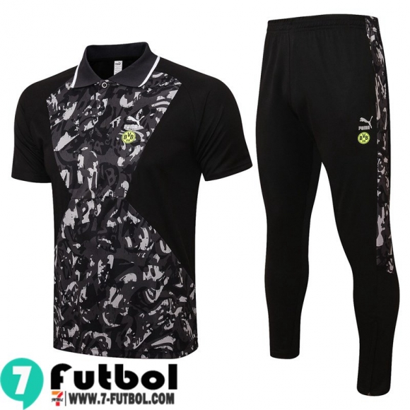 Polo Futbol Dortmund negro Hombre 2021 2022 PL261