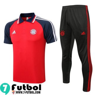 Polo Futbol Bayern Munich Rojo Hombre 2021 2022 PL275