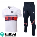 Polo Futbol PSG blanca Hombre 2021 2022 PL276