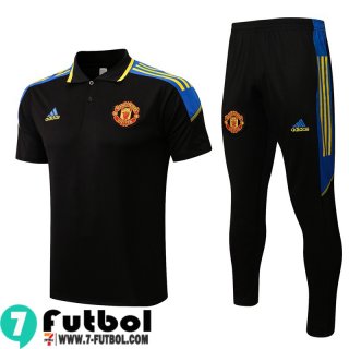 Polo Futbol Manchester United negro Hombre 2021 2022 PL283