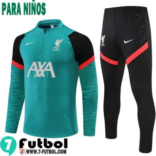 Chandal Futbol Liverpool verde Niños 2021 2022 TK229