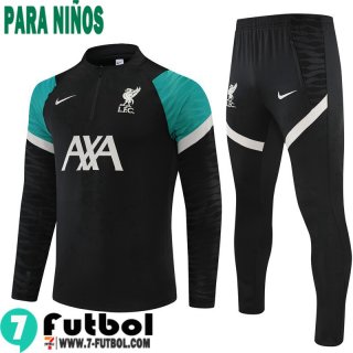 Chandal Futbol Liverpool negro Niños 2021 2022 TK230