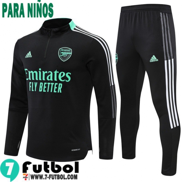 Chandal Futbol Arsenal negro Niños 2021 2022 TK231