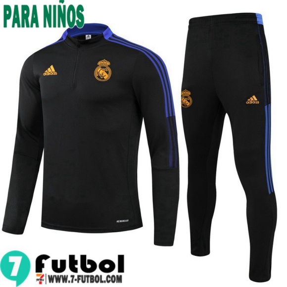 Chandal Futbol Real Madrid negro Niños 2021 2022 TK234 Chandal Futbol Real Madrid negro Niños 2021 2022 TK234