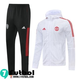 Chaqueta Cazadora Manchester United blanca Hombre 2021 2022 WK61