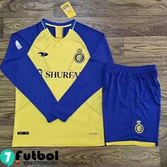 Camiseta Futbol Al-Nassr Primera Manga larga Hombre 2022 2023 Camiseta Futbol Al-Nassr Primera Manga larga Hombre 2022 2023
