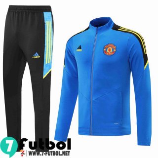 Chaquetas Manchester United azul Hombre 2022 2023 JK316