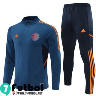 Chaquetas Manchester United azul Hombre 2022 2023 JK320