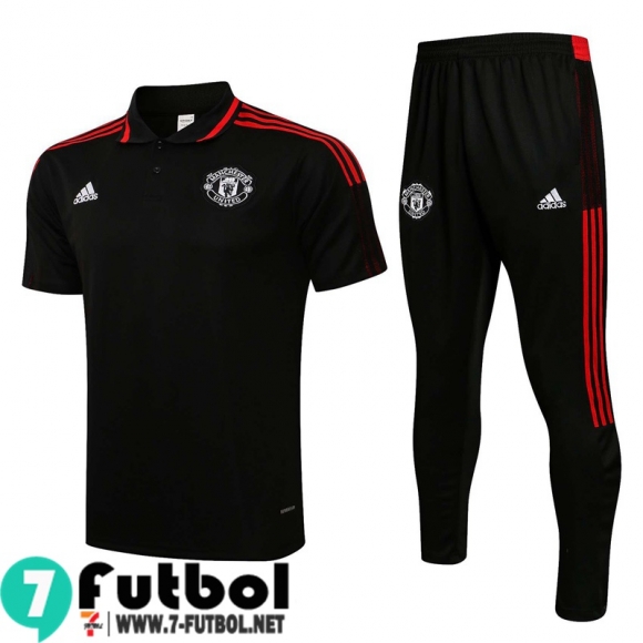 Polo Futbol Manchester United negro Hombre 2021 2022 PL293