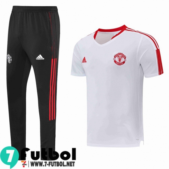 T-Shirt Manchester United Blanco, Blanca Hombre 2022 2023 PL301