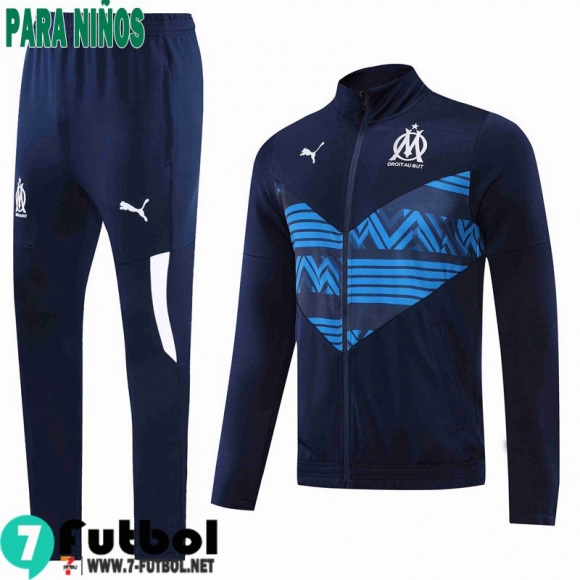 Chaquetas Olympique Marsella azul marino Niños 2022 2023 TK246