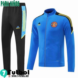 Chaquetas Manchester United azul Niños 2022 2023 TK247