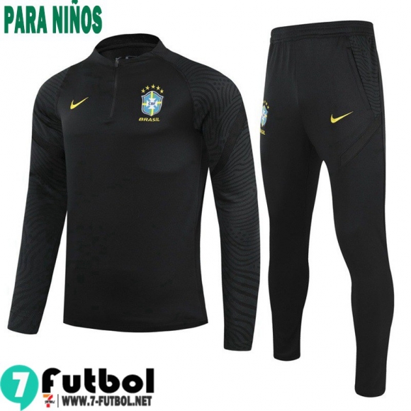 Chandal Futbol Bresil negro Niños 2021 2022 TK254