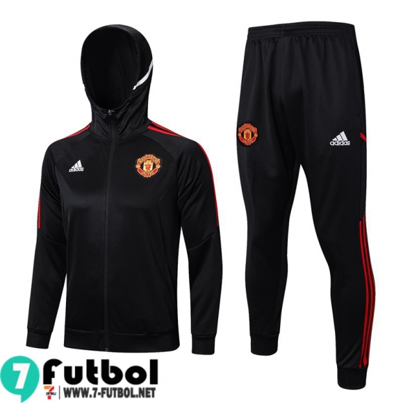 KIT : Chaquetas Manchester United negro Hombre 23 24 JK713