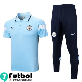 KIT:Polo Futbol Manchester City azul claro Hombre 22 23 PL628