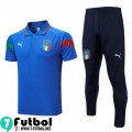 KIT:Polo Futbol Italia azul Hombre 22 23 PL630