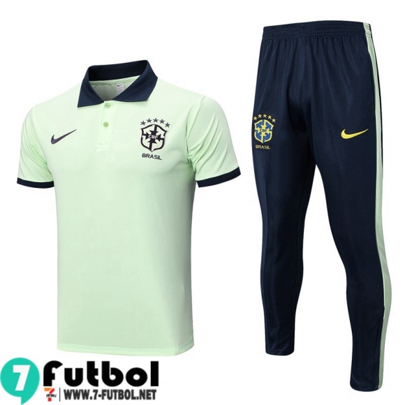 KIT:Polo Futbol Brasil Verde Hombre 22 23 PL633