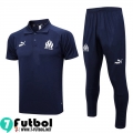 KIT:Polo Futbol Marsella azul marino Hombre 23 24 PL639