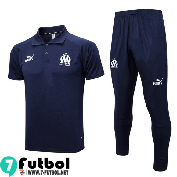 KIT:Polo Futbol Marsella azul marino Hombre 23 24 PL639