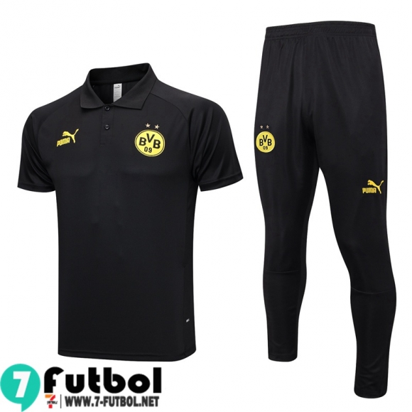 KIT:Polo Futbol Dortmund BVB negro Hombre 23 24 PL646