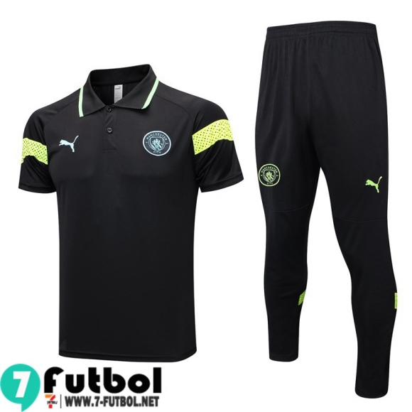 KIT:Polo Futbol Manchester City negro Hombre 23 24 PL649