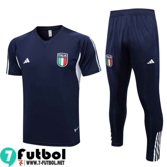 KIT:Polo Futbol Italia azul Hombre 23 24 PL653