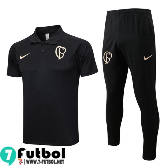 KIT:Polo Futbol Corinthians negro Hombre 23 24 PL655