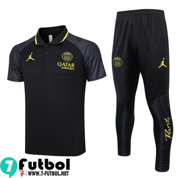 KIT:Polo Futbol PSG negro Hombre 23 24 PL658