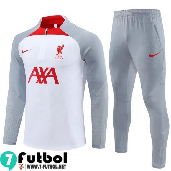 KIT : Chandal Futbol Liverpool gris blanco Hombre 22 23 TG709