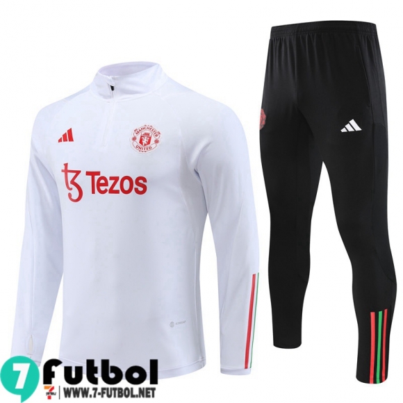 KIT : Chandal Futbol Manchester United Blanco, Blanca Hombre 22 23 TG727