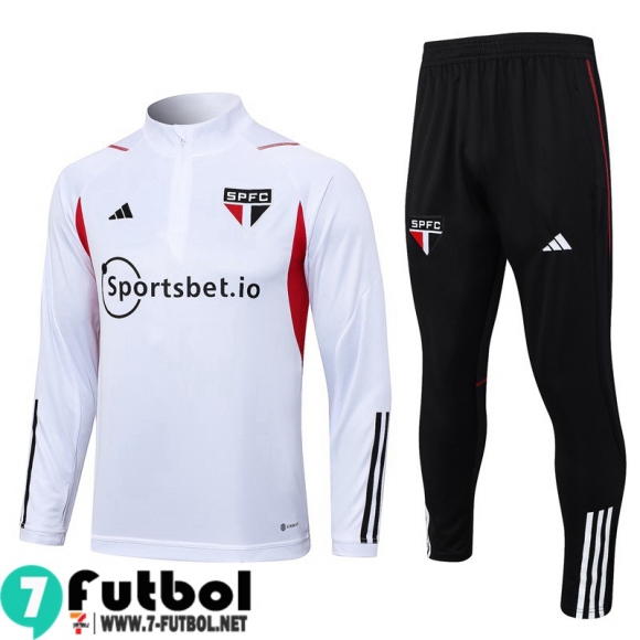 KIT : Chandal Futbol Sao Paulo Blanco, Blanca Hombre 23 24 TG747