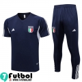 KIT : Chandal Futbol T Shirt Italia azul marino Hombre 23 24 TG751