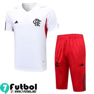 KIT : Chandal Futbol T Shirt Flamengo Blanco, Blanca Hombre 23 24 TG756