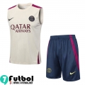 KIT : Chandal Futbo Sin Mangas PSG albaricoque Hombre 23 24 TG765