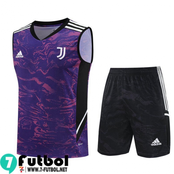 KIT : Chandal Futbo Sin Mangas Juventus Púrpura Hombre 23 24 TG781