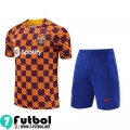 KIT : Chandal Futbol T Shirt Barcelona naranja Hombre 23 24 TG801