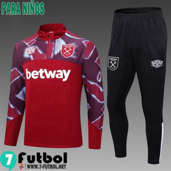 KIT : Chandal Futbol West Ham Rojo Ninos 22 23 TK556