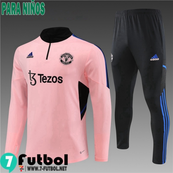 KIT : Chandal Futbol Manchester United rosa Ninos 22 23 TK563