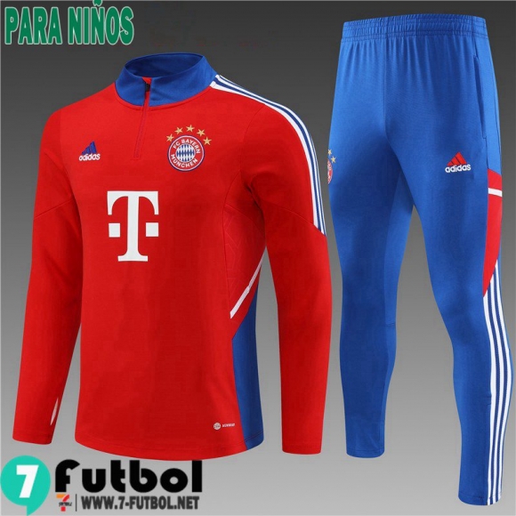 KIT : Chandal Futbol Bayern Munich Rojo Ninos 22 23 TK565