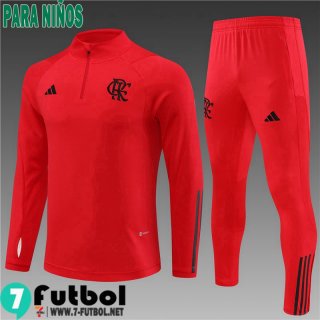 KIT : Chandal Futbol Flamengo Rojo Ninos 23 24 TK573