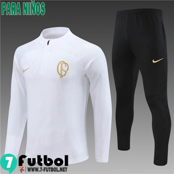 KIT : Chandal Futbol Corinthians Blanco, Blanca Ninos 23 24 TK575