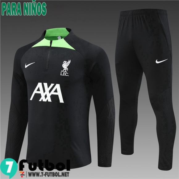 KIT : Chandal Futbol Liverpool negro Ninos 23 24 TK578