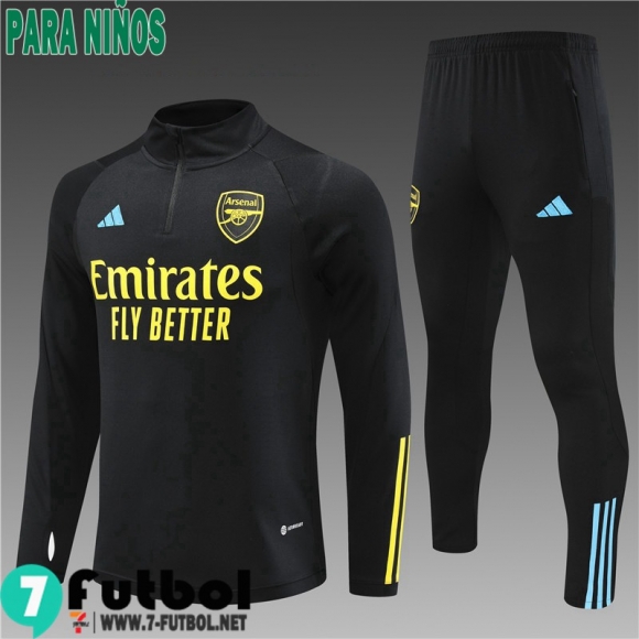 KIT : Chandal Futbol Arsenal negro Ninos 23 24 TK579