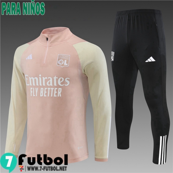 KIT : Chandal Futbol Lyon rosa Ninos 23 24 TK585