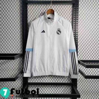 Chaqueta Cazadora Real Madrid Blanco, Blanca Hombre 23 24 WK361