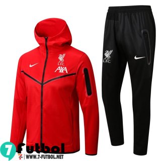 Chaquetas Futbol - Sudadera Con Capucha Liverpool Rojo Hombre 2022 2023 JK332